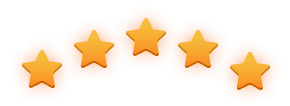 5-star rating glowing