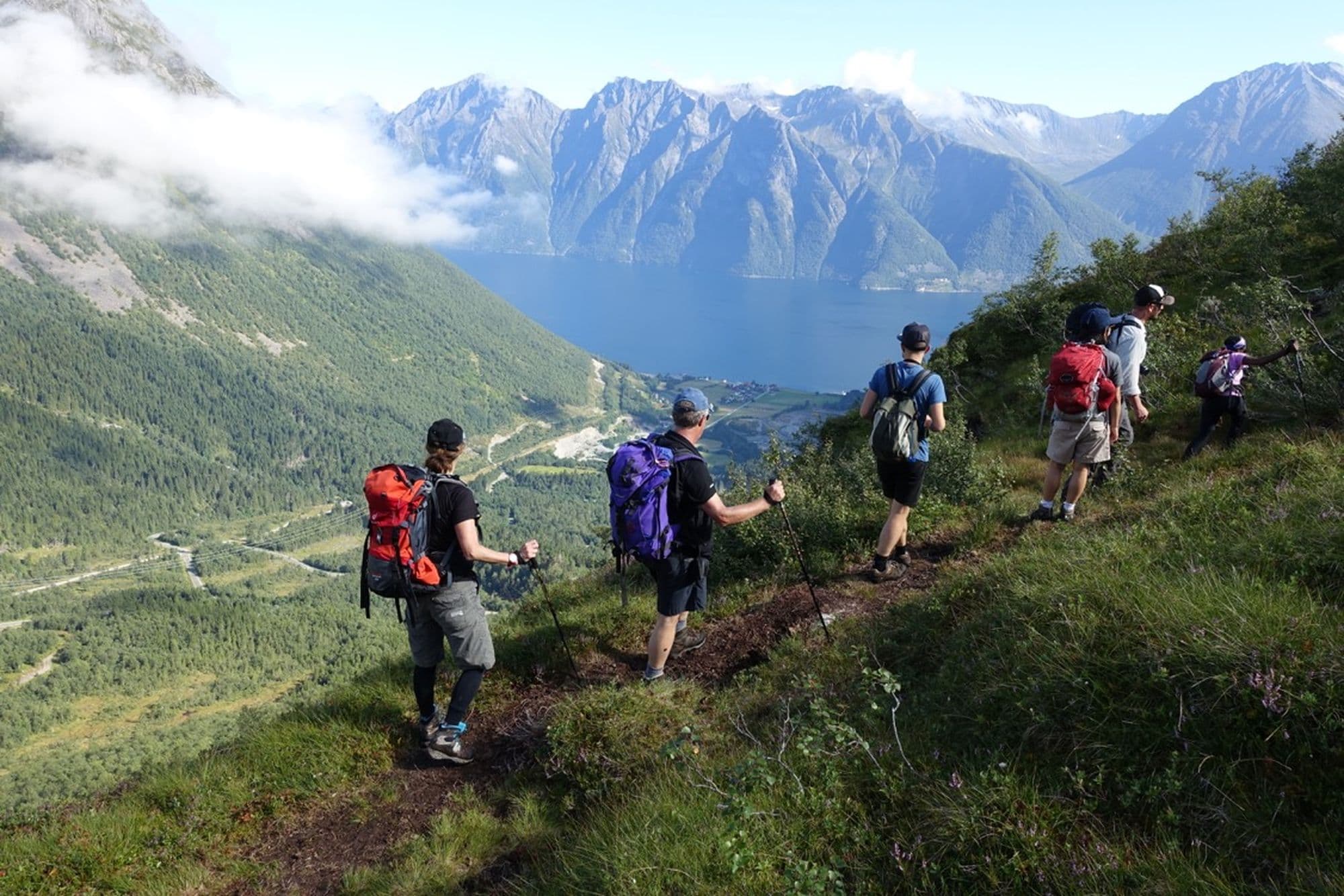 Hiking Around the Norwegian Fjord Hjørundfjorden