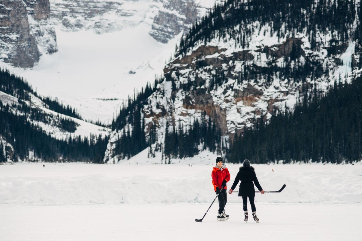 Ice Skate at Lake Louise and Ice walk at Johnston Canyon
