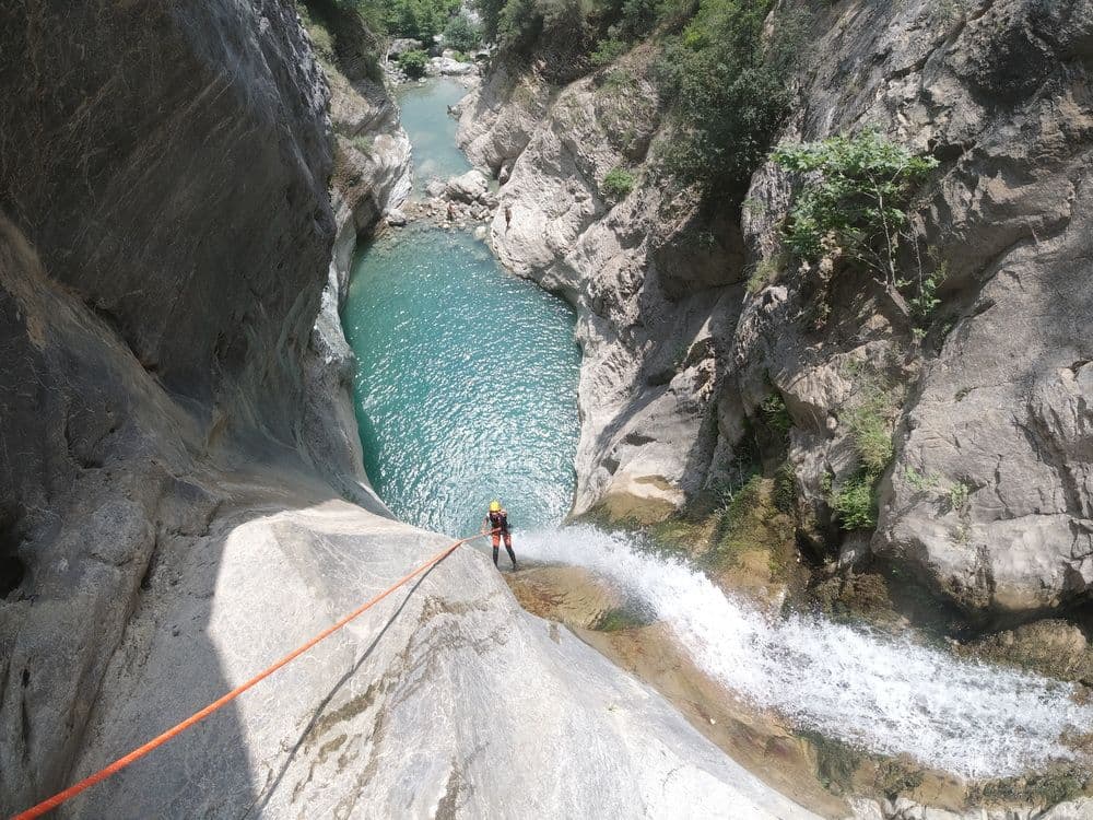 Canyoning in Manikia Gorge, Evia