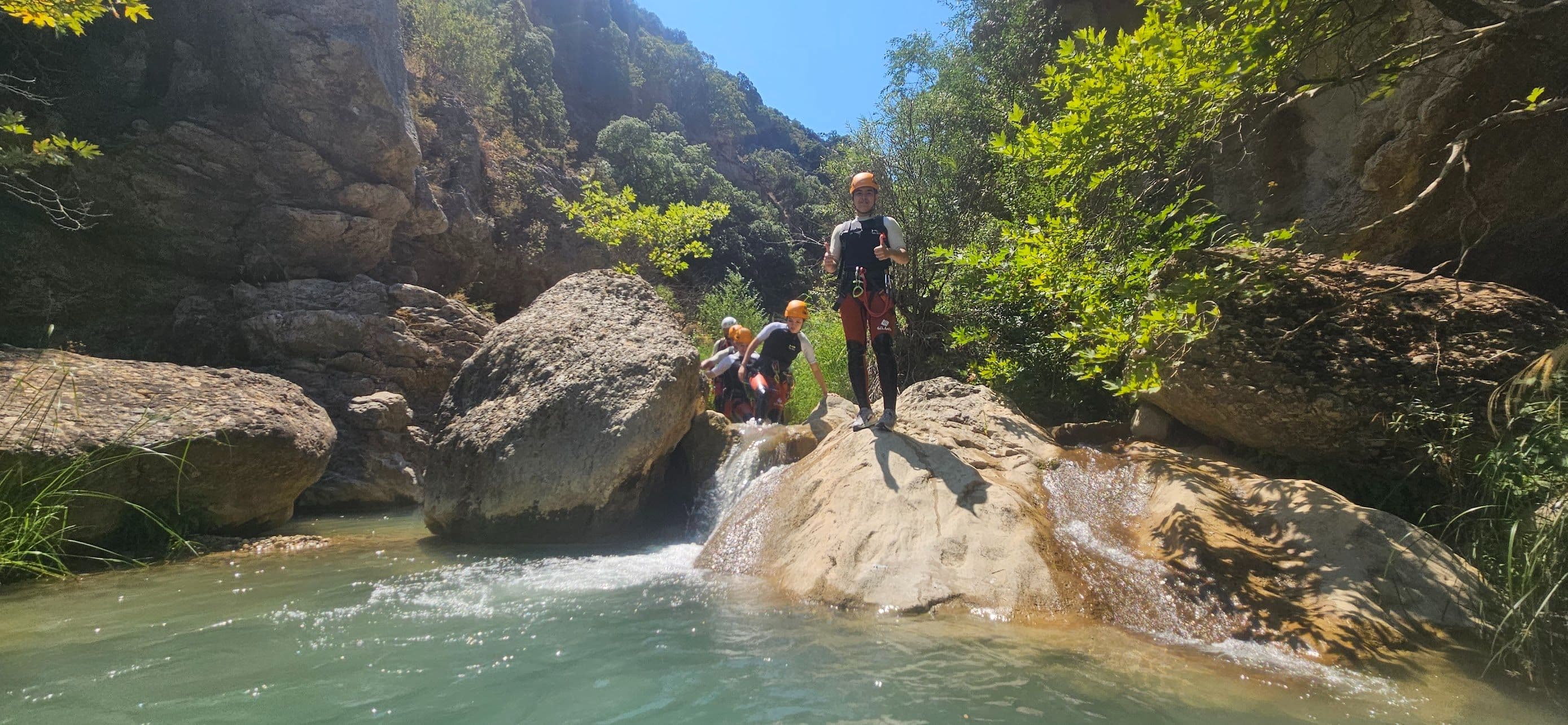 Canyoning in Agios Loukas Canyon, Xylokastro
